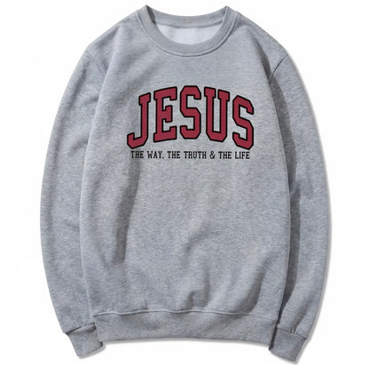 Jesus The Way The Truth and The Life Varsity Sweatshirt