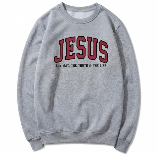 Jesus The Way The Truth and The Life Varsity Sweatshirt