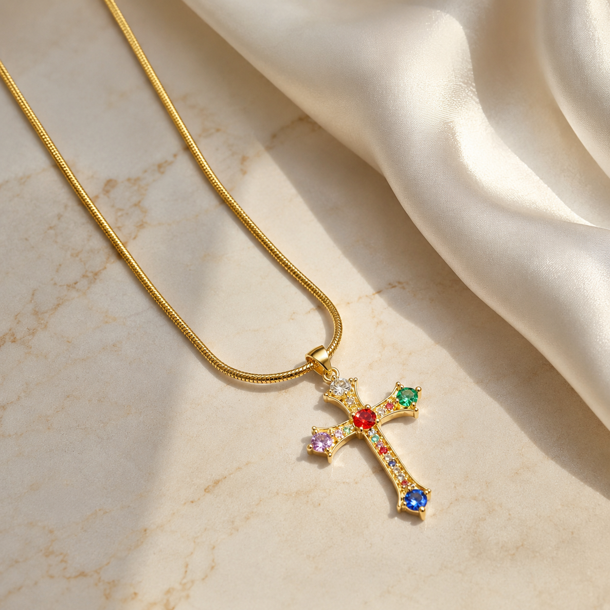 Luxury Crystal Cross Necklace