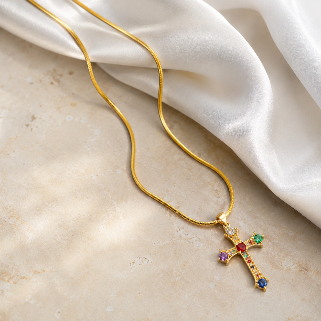 Luxury Crystal Cross Necklace