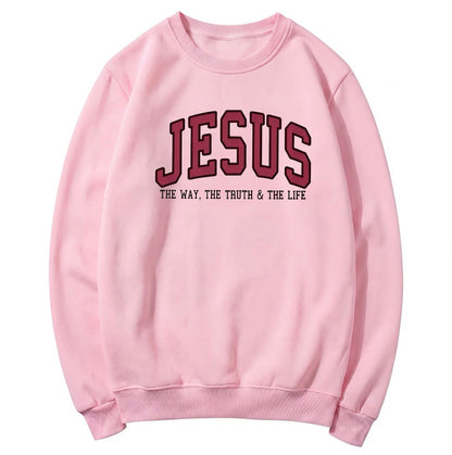 Jesus The Way The Truth and The Life Varsity Sweatshirt