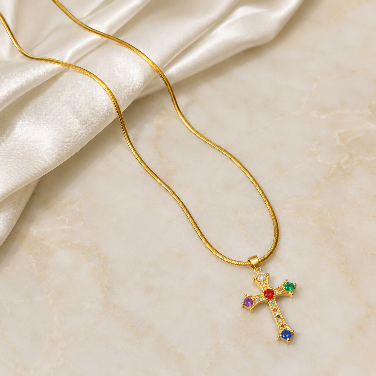 Luxury Crystal Cross Necklace